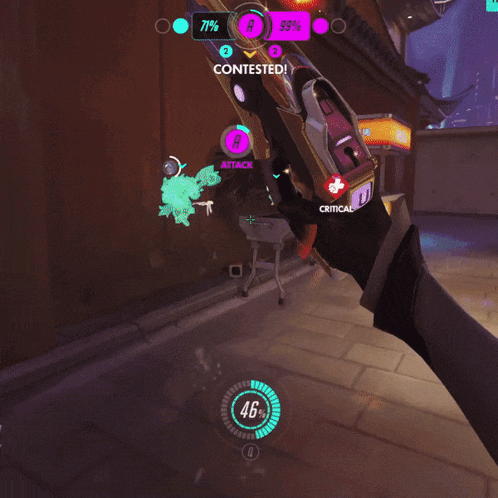 a screenshot of a video game shows a score of 46