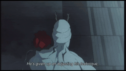 a cartoon character says cursed energy manipulation in the space that 's filling up with humans
