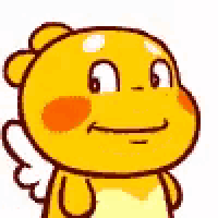 a yellow cartoon character is smiling and giving a thumbs up sign .