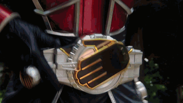 a close up of a person wearing a belt with a gold e on it