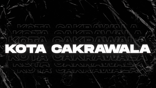 a black background with the word kota cakrawala on it