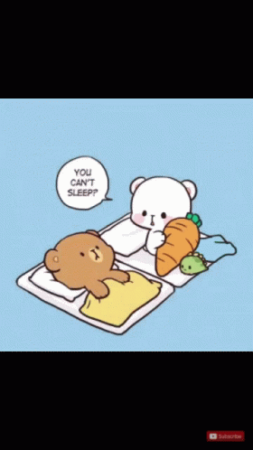 Carrot You Cant Sleep GIF - Carrot You Cant Sleep Bear GIFs