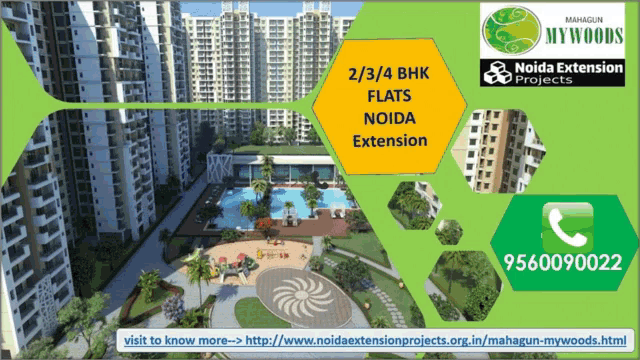an advertisement for a flat in noida extension