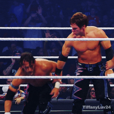 two men in a wrestling ring with tiffanyluv24 on the bottom