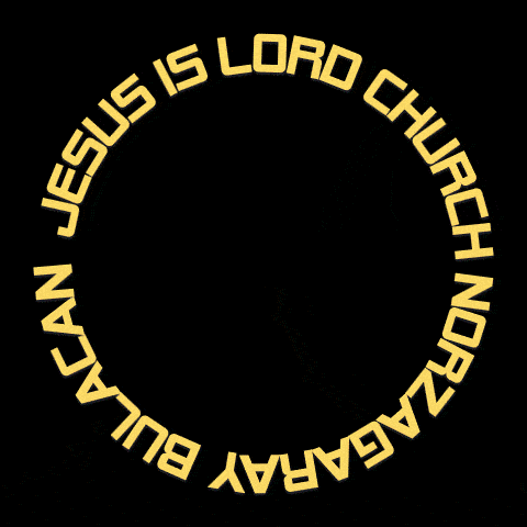a logo for jesus is lord norzagaray shows a cross and globe