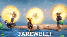 a video game scene with the words farewell written on the bottom .