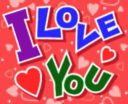 a sign that says i love you with hearts on it