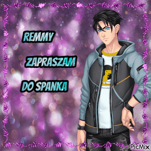 a picture of a man with the name remmy written above him