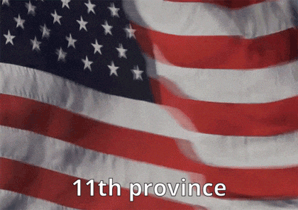 an american flag with the words 11th province written on it