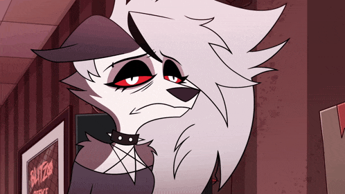 a cartoon drawing of a wolf with a sign that says suiter service on it