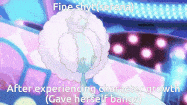 a picture of a cartoon character with the words fine shyt serena
