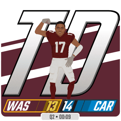 an illustration of a football player wearing a maroon jersey with the number 17 on it