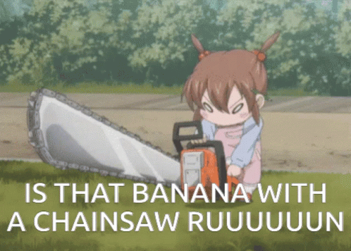 Banana Chainsaw GIF - Banana Chainsaw GIFs