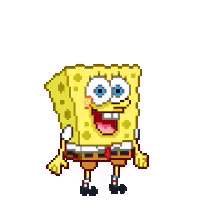 spongebob says i love you in a speech bubble above his head