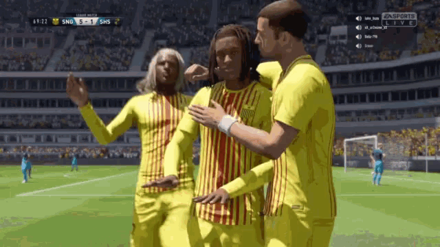 a soccer game is being played by ea sports