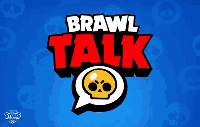 a brawl talk logo with a skull and speech bubble
