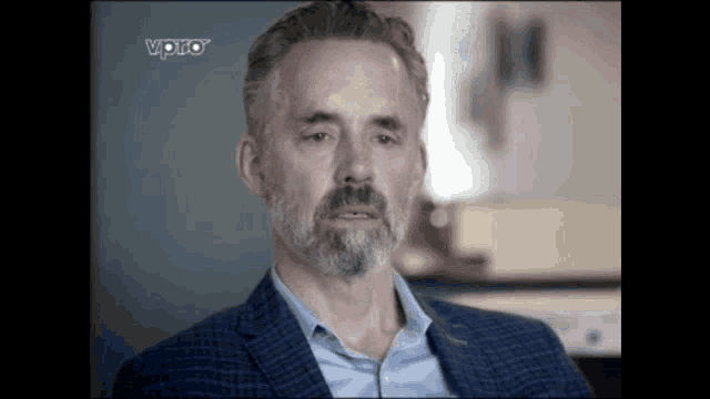 a man with a beard is on a tv screen with the words vpro on the bottom