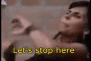 a woman says " let 's stop here " in a bathtub