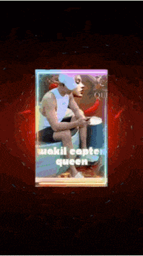 a picture of a man sitting on a toilet with the words " wakil capter queen " above him
