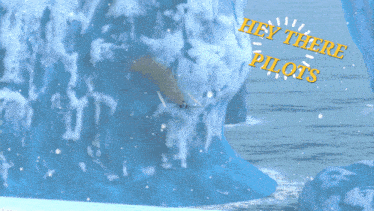 a computer generated image of a plane with the words hey there pilots written above it