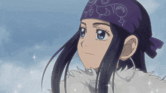 a girl wearing a purple headband with the letter g on it