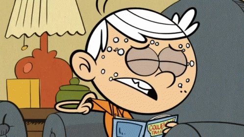 Exciting Read GIF - Loud House Sweat Nervous GIFs