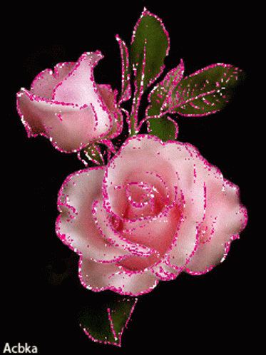 Rosas Glitters GIF - Rosas Glitters Pink Roses GIFs