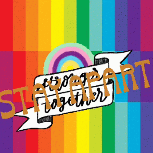 Stay Apart Rainbow GIF - Stay Apart Rainbow Colorful GIFs
