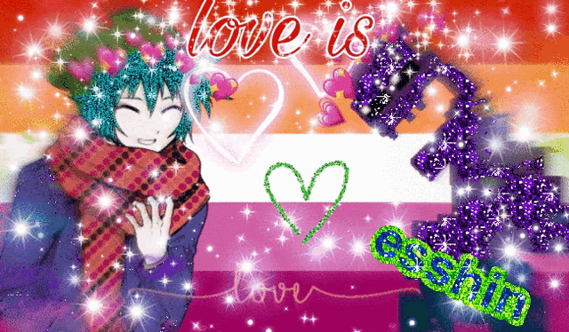 a picture of a girl with a heart and the words love is on it