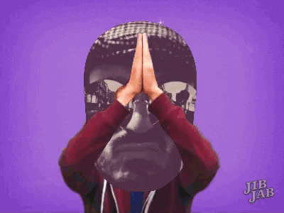 a purple background with jib jab on it