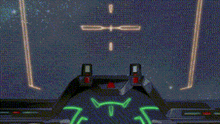 a green circle with arrows pointing in different directions on a black background .