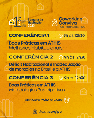 a yellow poster with the words semana da habitacao 2025