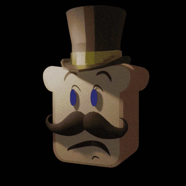 a slice of bread with a top hat on top