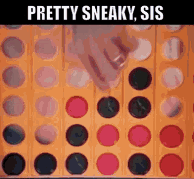 Pretty Sneaky Sis Connect Four GIF - Pretty Sneaky Sis Connect Four Board Game GIFs