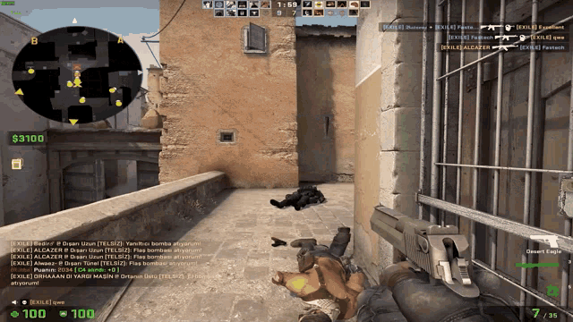 a screenshot of a video game shows a player with a gun
