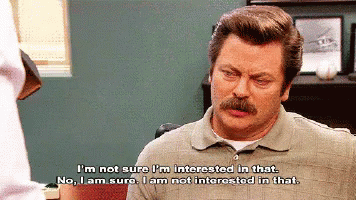 Never Ron Swanson GIF - Never Ron Swanson Nickofferman GIFs