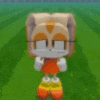 cream the rabbit from sonic the hedgehog is wearing glasses and standing on a field .