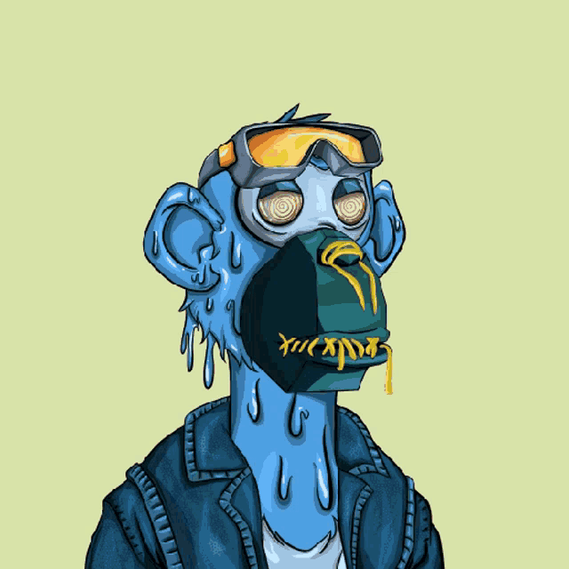 a cartoon of a monkey wearing sunglasses and a mask that says ' silence '