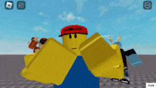 a screenshot of a roblox game shows a person wearing a black helmet and shield