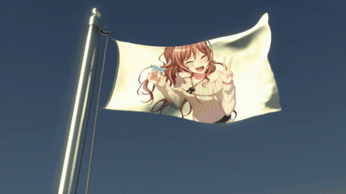 Flag Anime GIF - Flag Anime Anime Flag GIFs