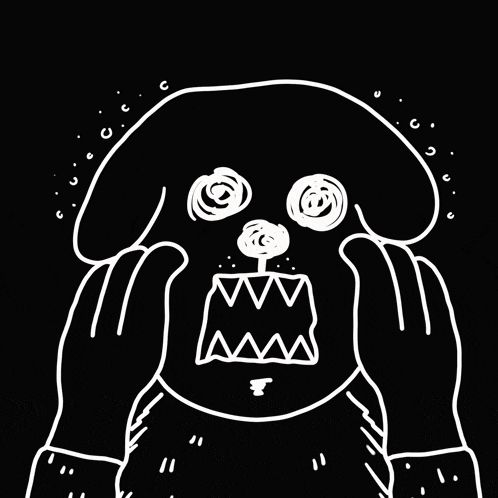 a drawing of a person 's face with a smiley face on it