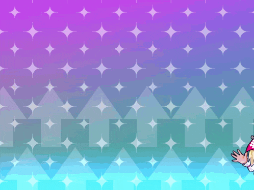 a cartoon of a girl and a rabbit with a purple background and the word jojo in the corner