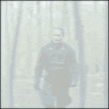a blurred image of a man with the words mrjobguy on it