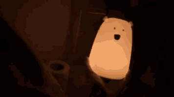 a person is holding a light in their hand that looks like a ghost .