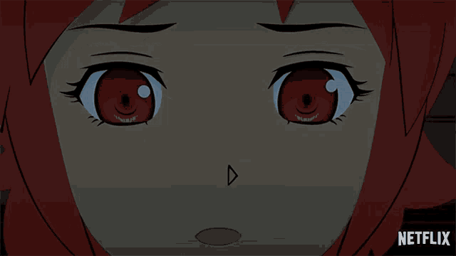 a close up of a girl 's face with a netflix logo below it