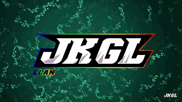 a logo for jkgl best community is displayed on a brown background