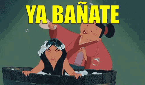 a cartoon of a woman brushing another woman 's hair with the words ya banate above