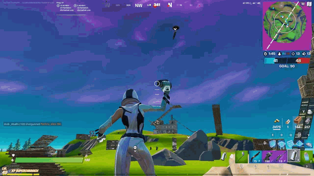 a person is playing a video game with a score of 41