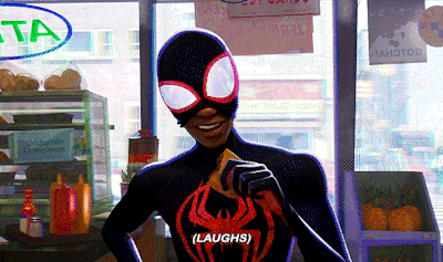 Spider Man Laughs GIF - Spider Man Laughs Miles Morales GIFs