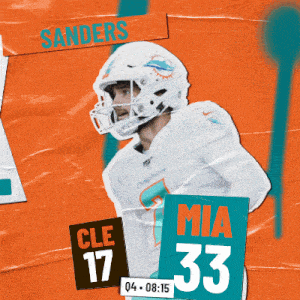a poster of a football player with the name sanders